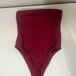 Elegant Burgundy Women's Swimsuit